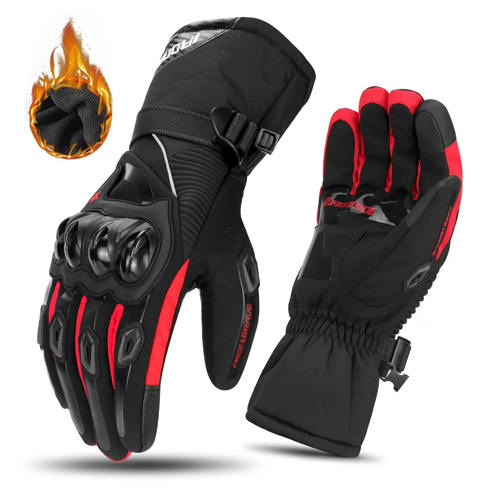Men's Motorcycle Windproof Gloves Outdoor Motorcycle Riding Velvet Gloves Touch Screen Winter Motorcycle Off-road Women's Gloves