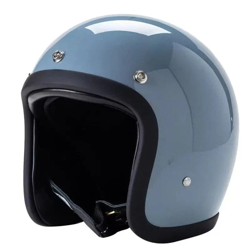 Japanese Korea Style Open Face Motorcycle Helmet Vintage 500TX FiberGlass Retro Scooter Riding 3/4 Jet Casco Moto Capacete