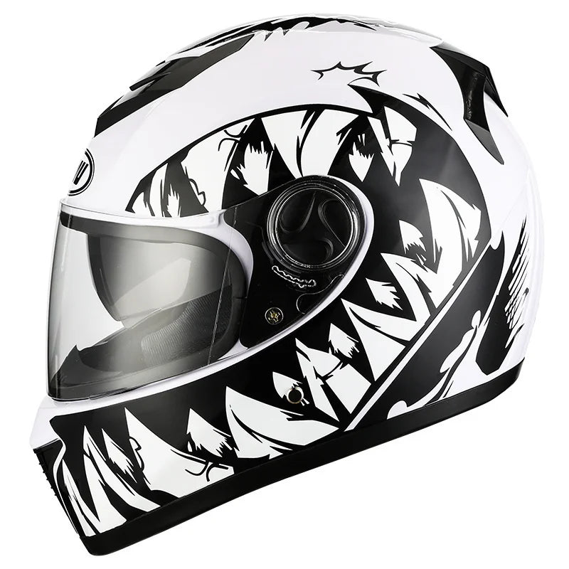 Full Face Motorcycle Helmet Latest DOT Approved  Racing Helmets Winter Warm Double Visor Motorbike Sports Safety helmet