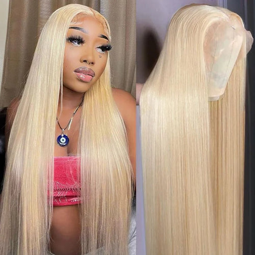 30 Inches 613 HD Lace Frontal Wig 13x6 Blonde Wig Human Hair Pre Plucked 13x4 Brazilian Straight Human Hair Wigs for Black Women