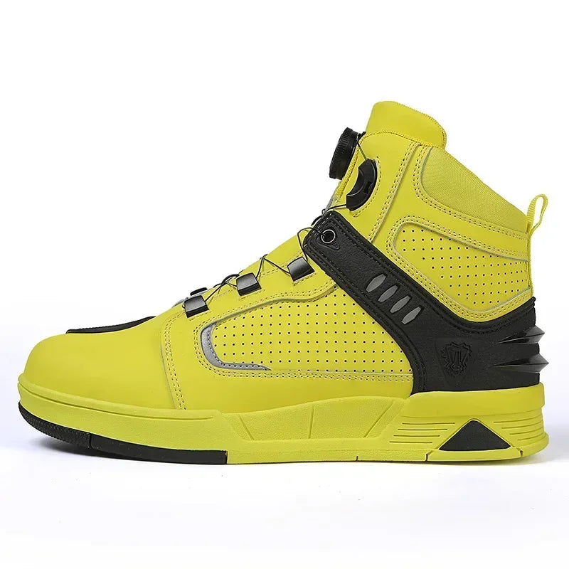Motorcycle Boots Men Biker Shoes Moto Sneaker Microfiber Leather Adventure Motocross Shoes Anti-slip Motorcycle Equipment