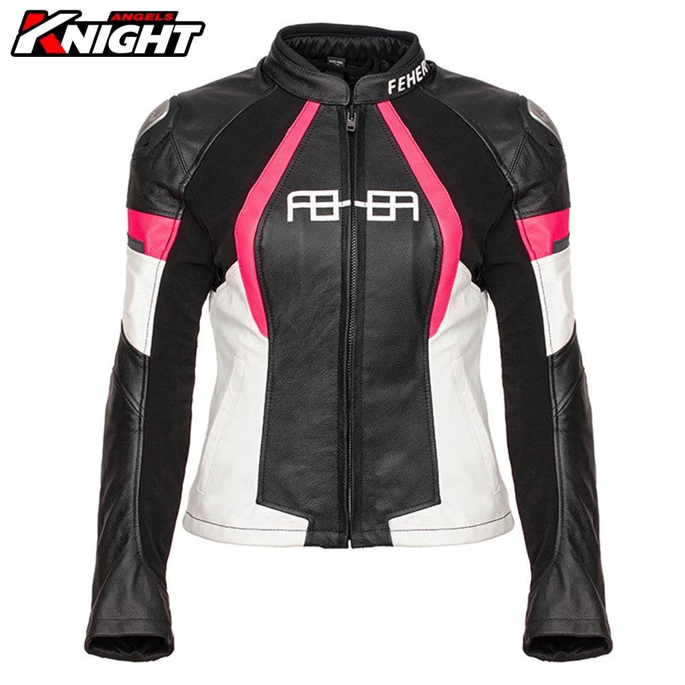 Motorcycle Riding Jacket Women Locomotive Thermal CE Protective Clothing Motorcross Racing Leather Jacket Four Seasons