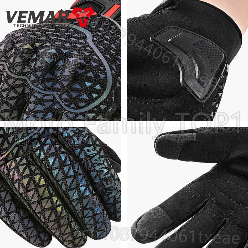 Spring summer gloves motorcycle men women riding gloves TPU protective case anti-drop locomotive rider breathable moto gloves