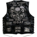 Retro Motorcycle Jacket Man Vintage Moto Vest Genuine Leather Racer Clothing Biker Motorbike Waistcoat Embroidered Sleeveless