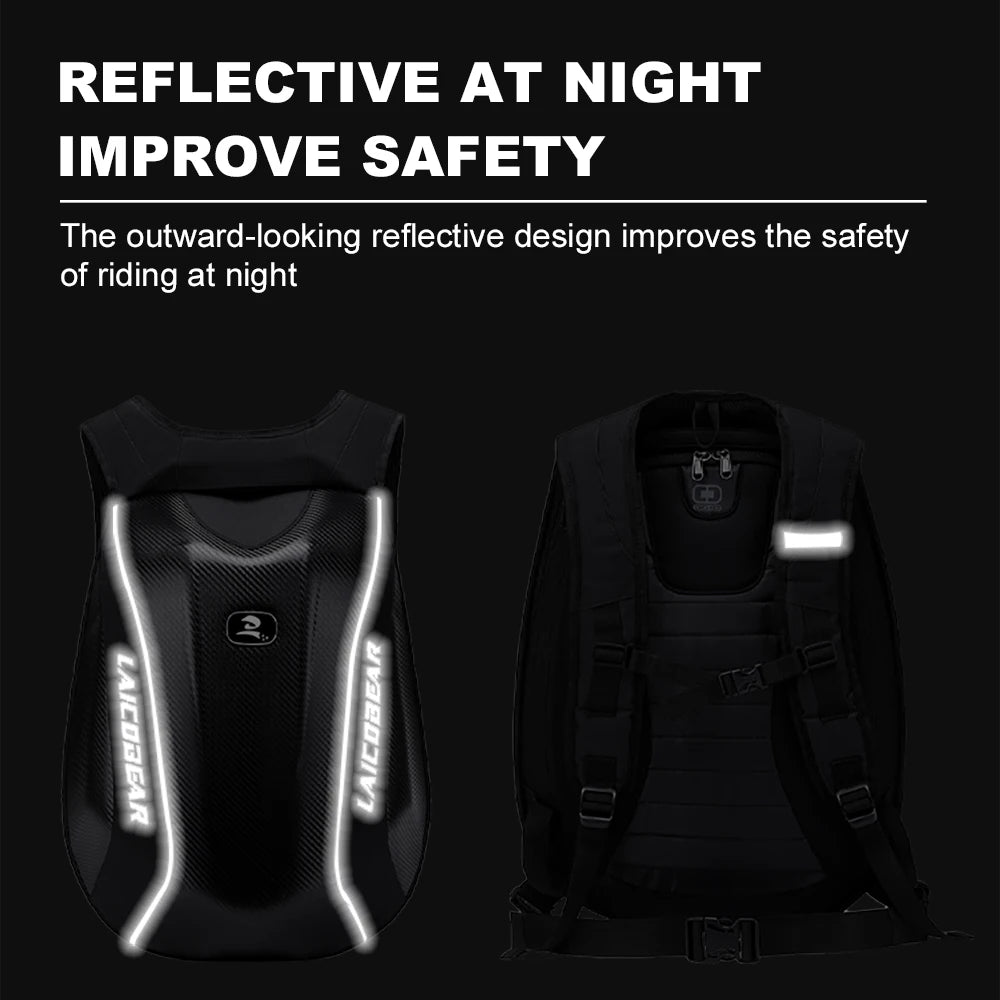Waterproof Motorcycle Backpack Full Face Helmet Backpack Rider Bag Reflective Travel Bag Carbon Fiber Motorcycle Helmet Bags Men