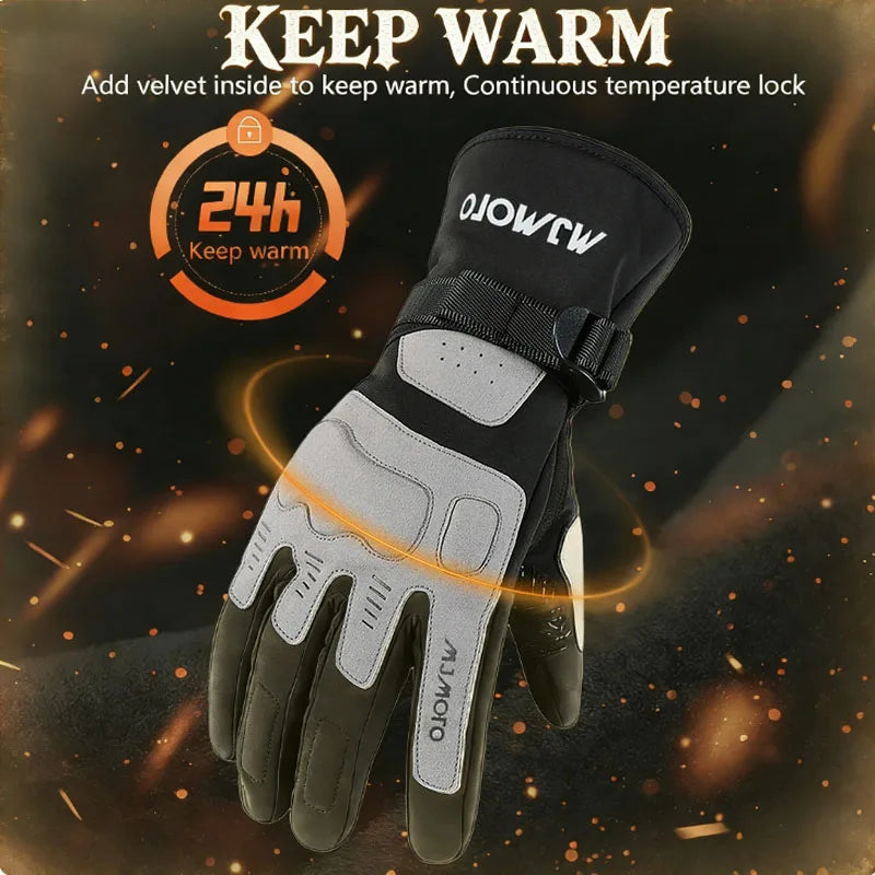 Unisex CE Certified Motorcycle Gloves - Autumn Winter Windproof Warm Gloves For  Motocross Racing Daily Motorbike Outdoor Riding