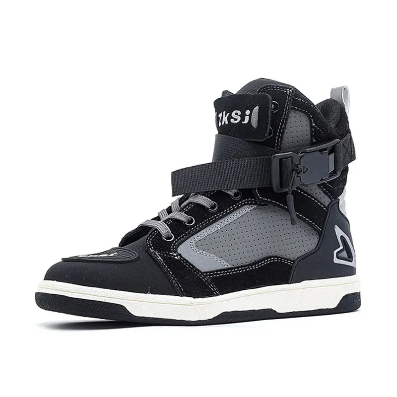 Men's Motorcycle Boots Breathable Anti-fall Rider Road Racing Casual Shoes Man Motorbike Boot TPU Protection Motos Shoes