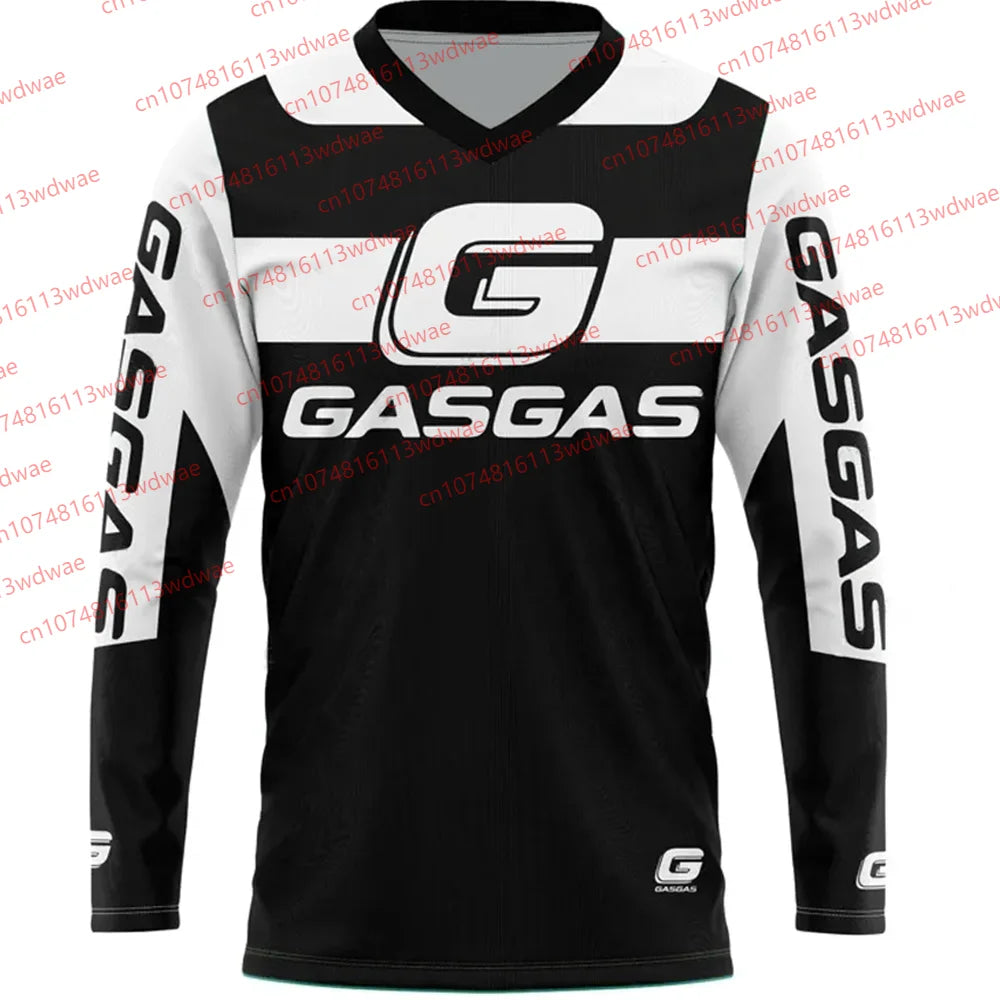 Quick-dry Motorcycle Brand GASGAS Moto Jersey Men Long-sleeved cycling suit Motorcycle Gear Off-Road MX Apparel cycling suit