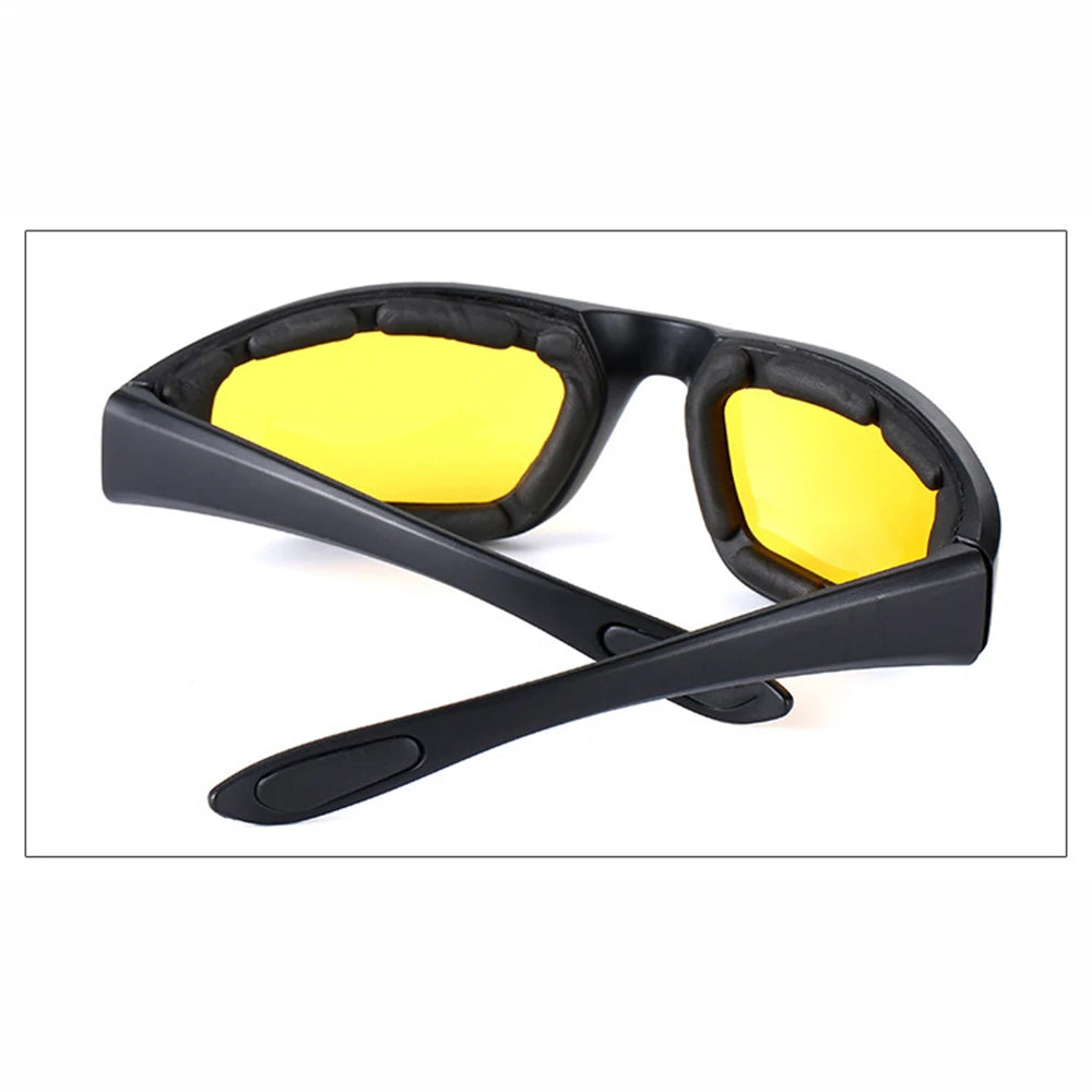 KLASSNUM Yellow Lens Sunglassese For Driving Anti-UV Motorcycle Riding Glasses Padding Goggles Outdoor Sports Women Sunglasses