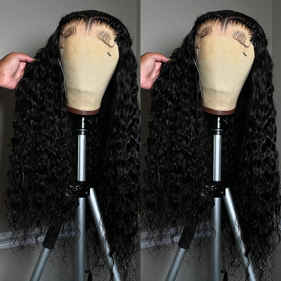 Deep Wave 13x6 Lace Frontal Wig MYLOCKME Transparent 13x4 Water Wave Lace Frontal Human Hair Wigs For Women 4x4 Lace Wig 200%
