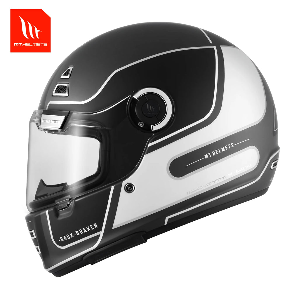 Full Face Helmet Motocross MT JARAMA Double D-ring Buckle Racing Motorcycle Helmets Gloss / Matt Anti-fog Retro V 32 Visor NEW