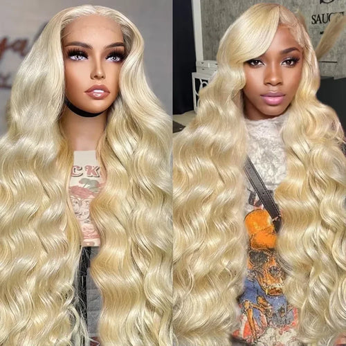 40 42 Inch Body Wave Lace Front Human Hair Wigs Brazilian 613 Hd Lace Frontal Human Hair Wig 13x6 Colored Blonde 200 Density