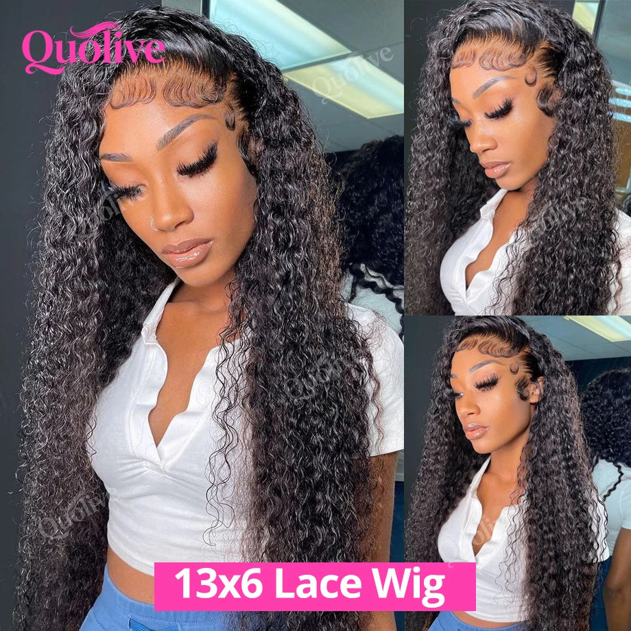 30 40 Inch Curly Human Hair Wig Hd Lace Wig 13x6 Human Hair Deep Wave Frontal Wig 13x4 Water Wave Curly Wigs For Black Woman