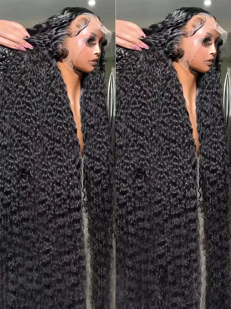 30 40Inch Curly Human Hair Wig Deep Wave 13x6 Hd Frontal Lace Wigs 4x4 5x5 Water Wave Glueless Wigs Human Hair Ready To Wear 360