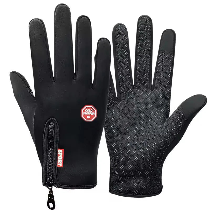 Winter Warm Cycling Gloves Bicycle Warm Touchscreen Full Finger Glove Waterproof Outdoor Bike Skiing Fishing Motorcycle Riding