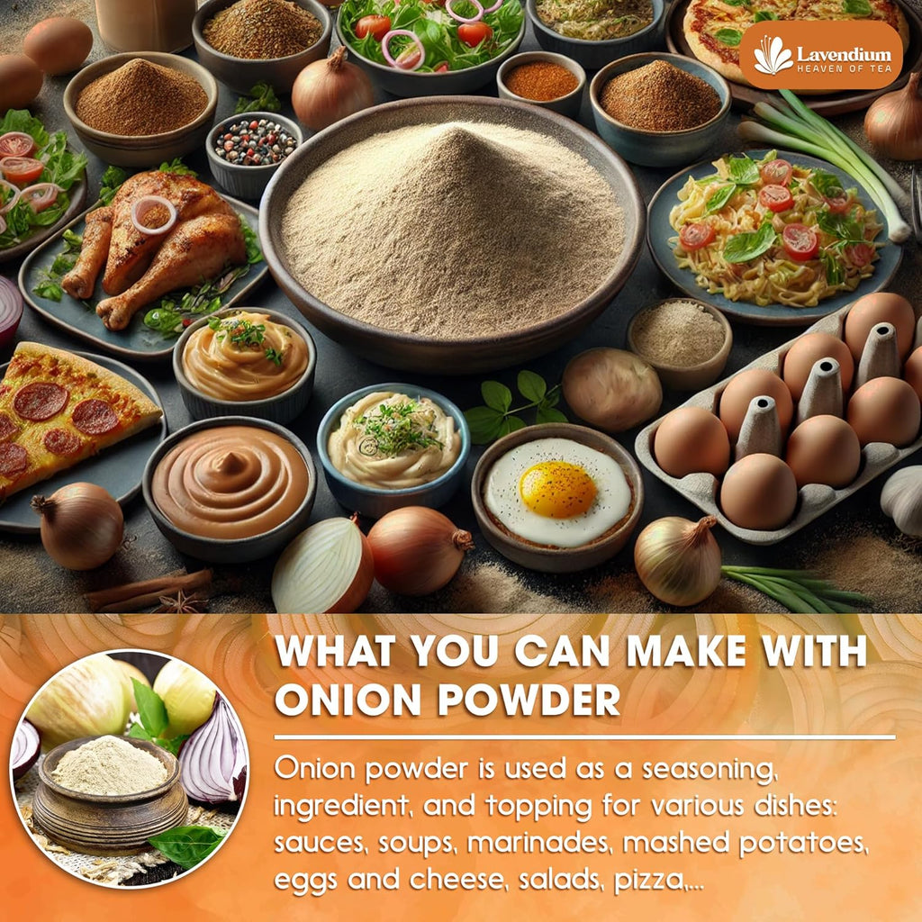 Premium Onion Powder, 100% Natural and Pure from Onion, Rich Flavor, Perfect for Cooking & Seasoning
