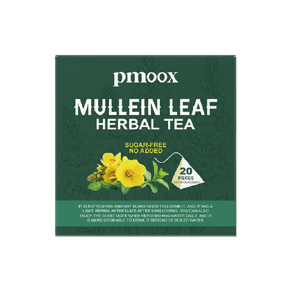 Mullein Leaf Tea Bags - Lungs Cleanse and Respiratory Support,100% Pure Natural Premium Mullein Leaf Herbal Teas, Caffeine Free
