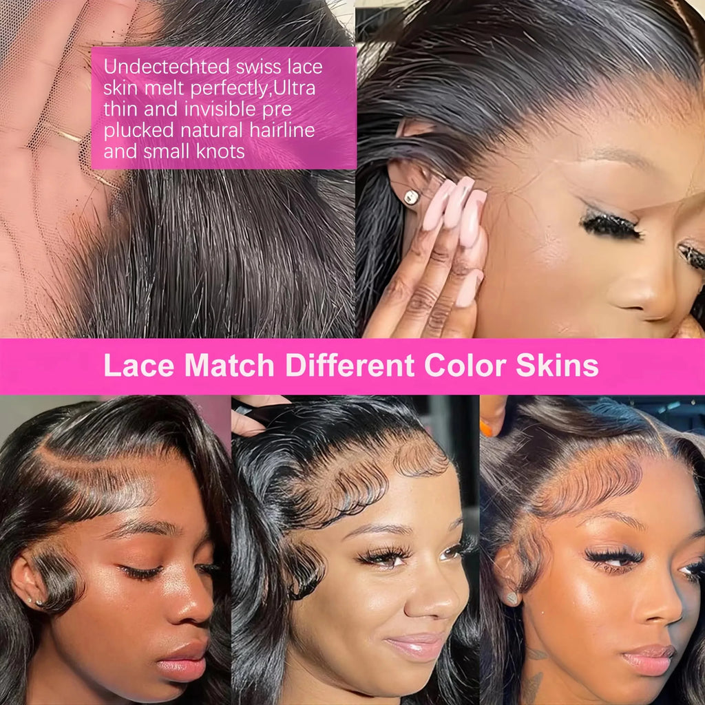 36Inch Straight HD Lace Front Wig 360 Full Lace Wig 13x4 13x6 HD Lace Frontal Human Hair Wig For Women Pre Plucked 220% Density