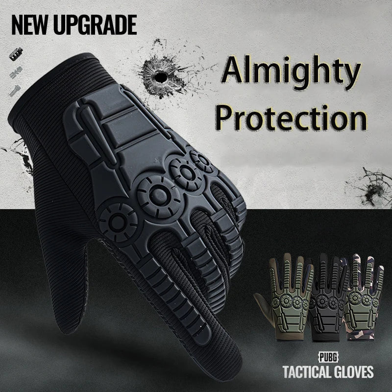 Motorcycle Riding Full Finger Tactical Gloves Outdoor Training Wear-resistant Breathable Anti Slip Protective Motorcycle Gloves
