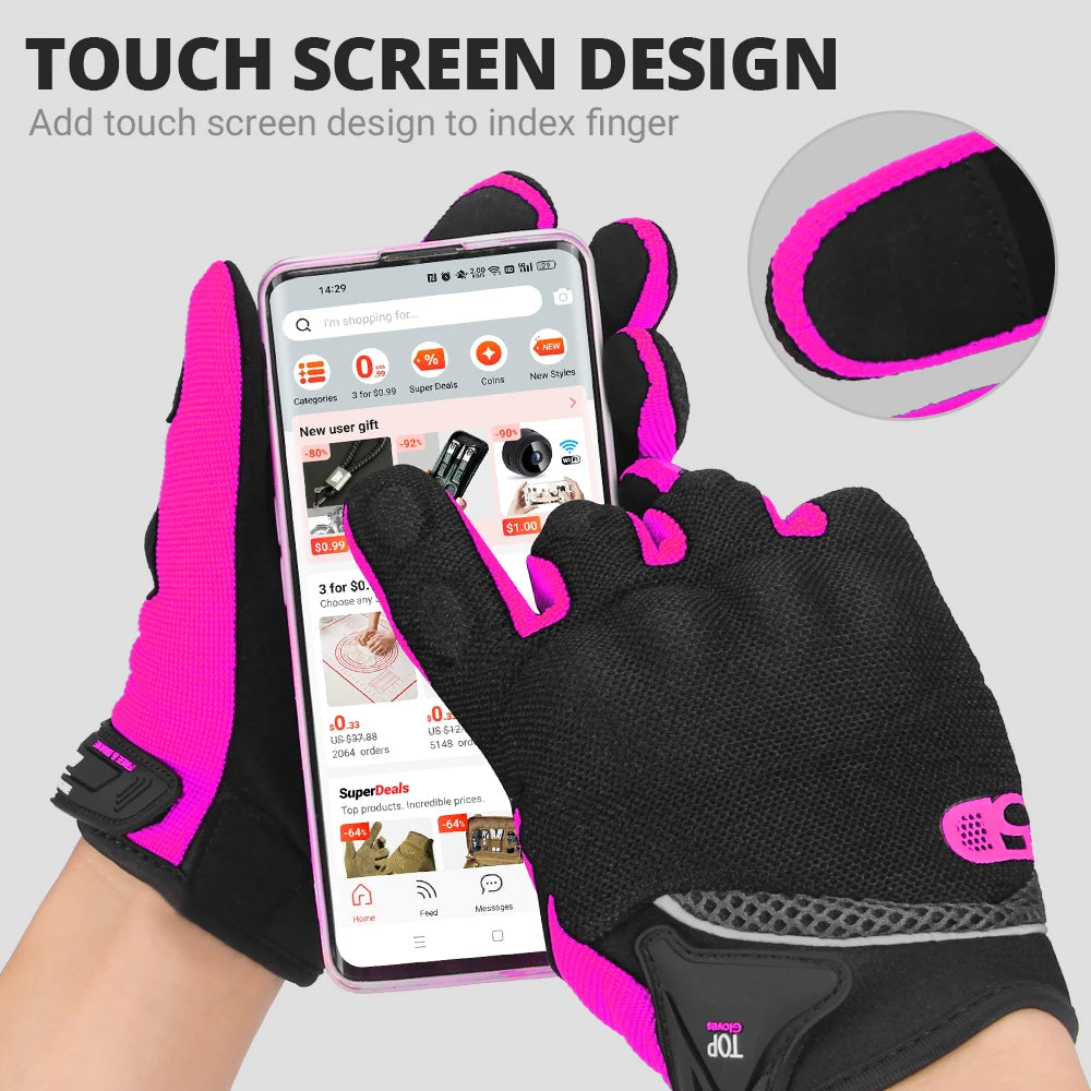Motorcycle Gloves Moto Touch Screen Breathable Gloves Motorbike Racing Riding Bicycle Protective Guantes Summer Sports Glove