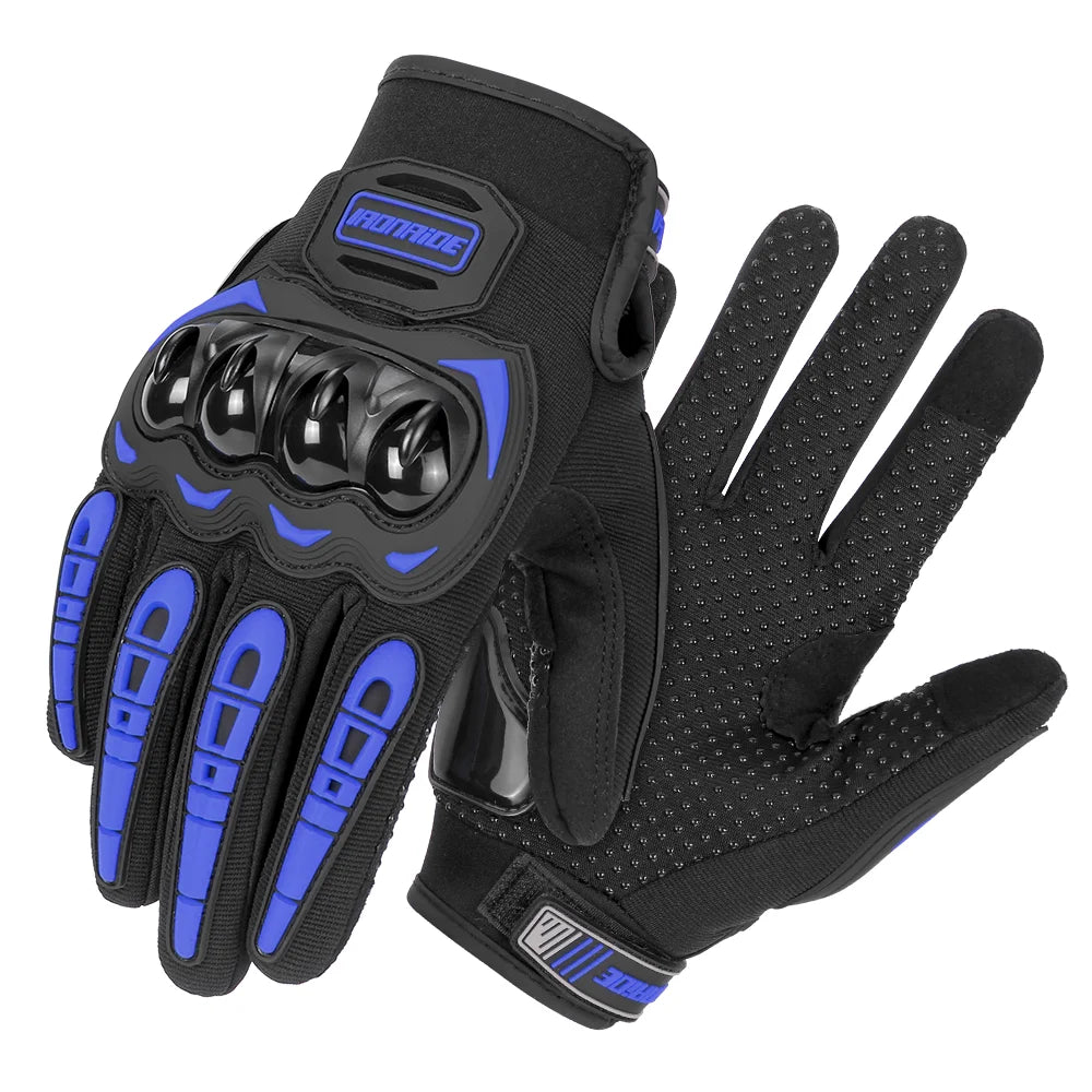 Motorcycle Gloves Summer Waterproof Touch Screen Full Finger Gloves Protective Anti-fall Guantes Moto Non-slip Riding Gloves