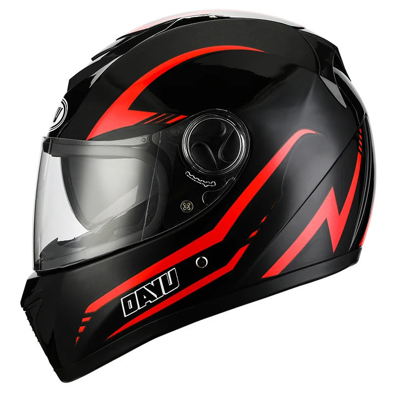 Full Face Motorcycle Helmet Latest DOT Approved  Racing Helmets Winter Warm Double Visor Motorbike Sports Safety helmet