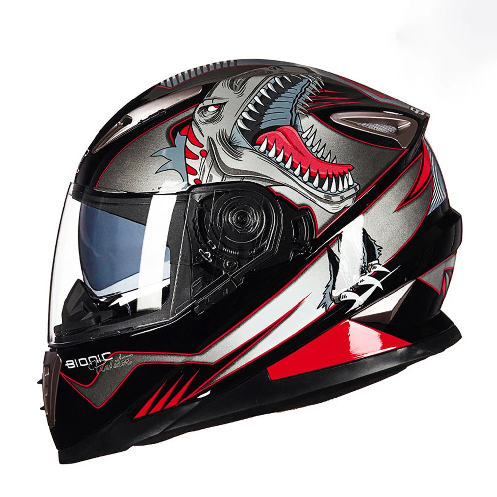 Full Face Motorcycle Helmet Men Women DOT Winter Safety Anti-Fog Waterproof Dual Lens Riding Motorbike Helmet Casco Motocross
