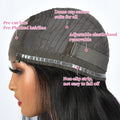 Glueless 4x4 Lace Closure Wigs Pre Cut Glueless Straight Lace Closure Wigs Ready To wear Straight Human Hair Wigs Pre Plucked