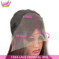 Loose Wave Dark Burgundy 7X5 Glueless #99J 180 Density Pre Plucked Transparent Brazilian 100% Human Hair Wigs 13X6 Lace Frontal