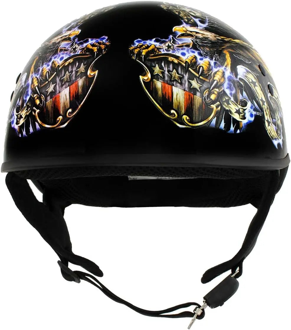 Advanced Motorcycle DOT Skull Cap Classic Half Helmets Biker HLD HLT