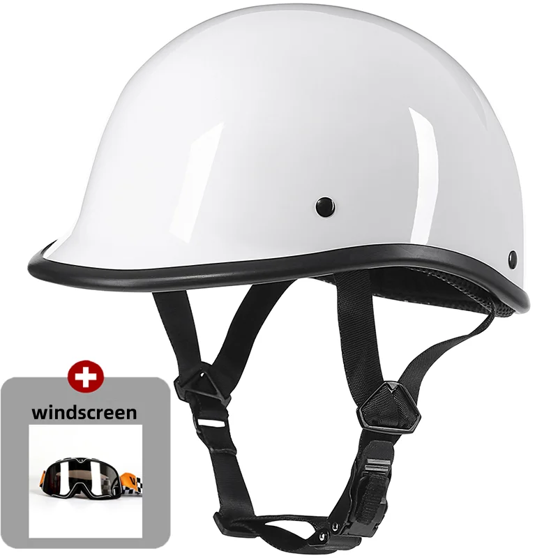 Motorcycle Half Helmet German Vintage Helmet Moto Motorcycle Open Face retro scooter half Helmet Biker Pilot Helmet