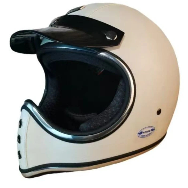 HOT Retro Full Face Motorcycle Helmet ABS Multi-color Options Available Full Face Helmet ABS Enhanced Comfort for Long Rides