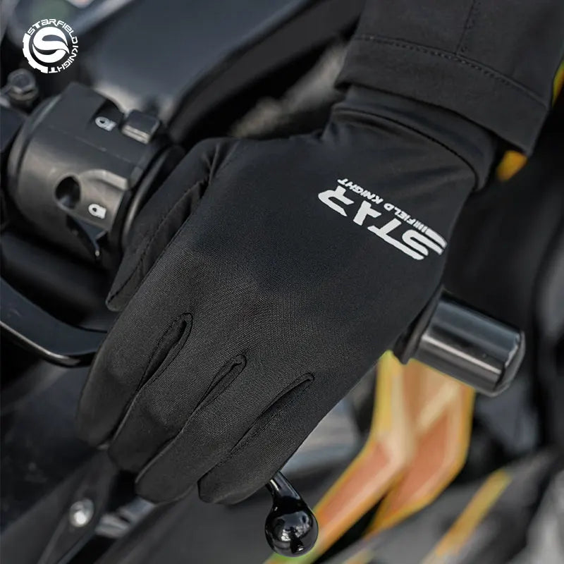SFK Black Motorcycle Gloves Liner Summer Breathable Ice Silk Texture Sweat Absorption Quick Drying Riding Gears Accessories