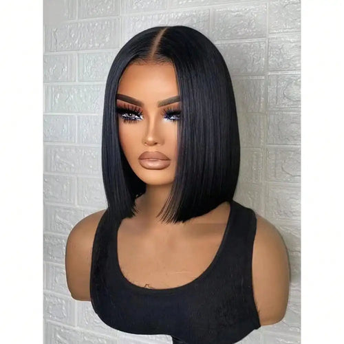 13x4 HD Lace Frontal Straight Human Hair Wig 250% Density Glueless Brazilian Human Hair Wig with Baby Hair Natural Color