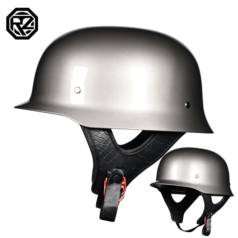 Motorcycle Helmet Classic German Vintage Moto Helmet Retro Casco Moto Helmet Half Face Men Women Casco Moto DOT Approved