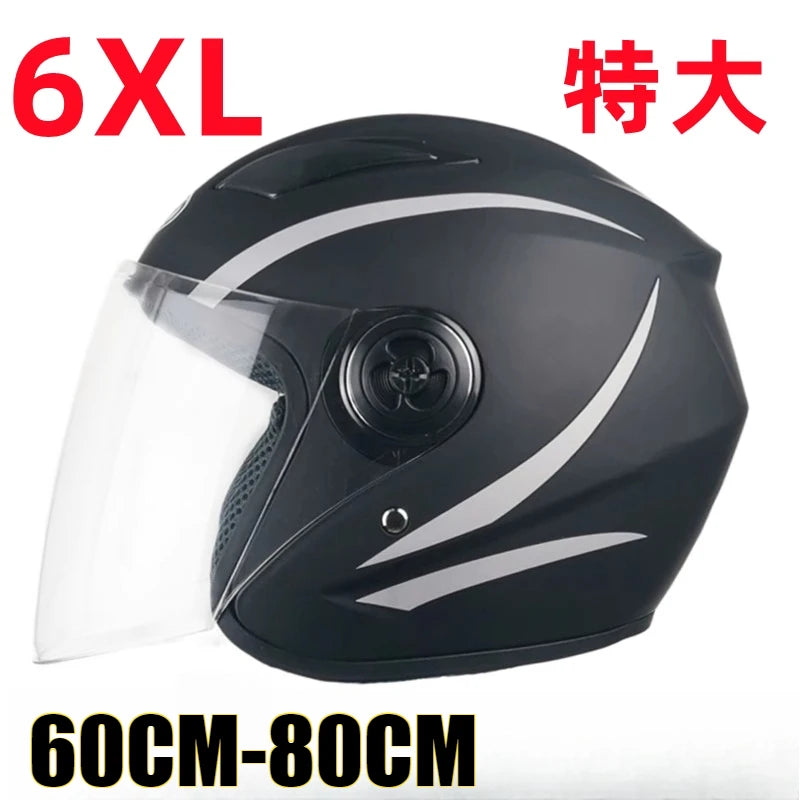6XL Big Head Circumference 65cm Motorcycle Helmet  Big Head Helmet Autumn Winter Warm Helmet for Men Women casco moto