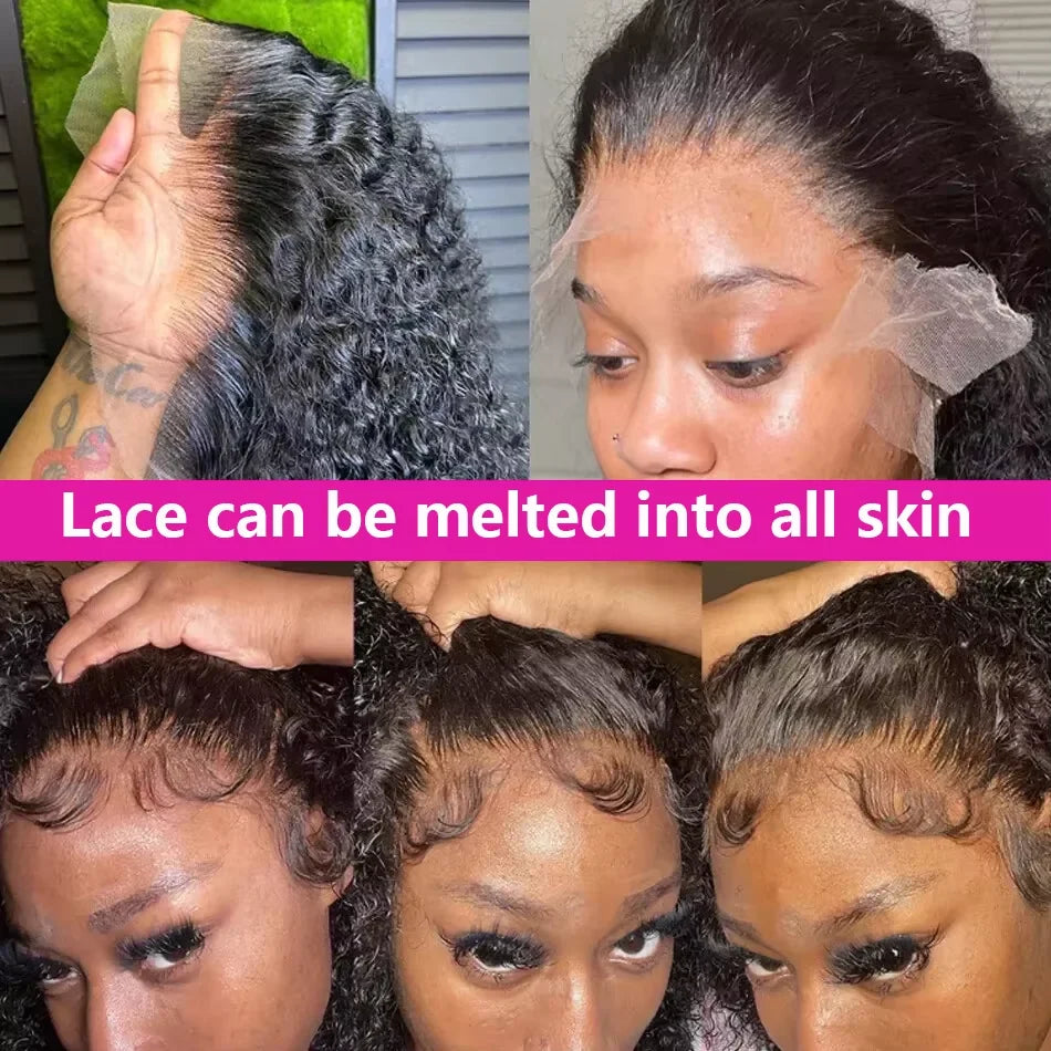 Brazilian Short Bob 100% Human Hair 13x4 Lace Frontal Human Hair Deep Wave 13x4 Lace Front Curly 4x4 Lace Closure Wigs For Women