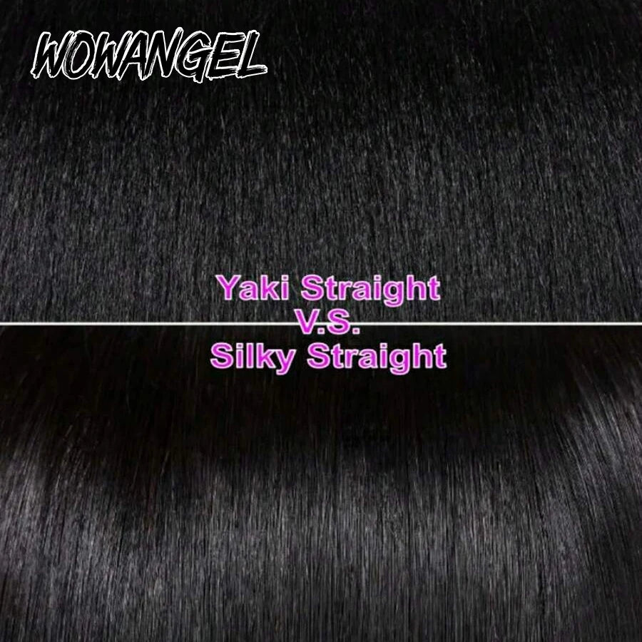 250% Light Yaki Half Wigs Human Hair Invisible Hairline Wear Go Glueless Wigs Yaki Straight 3 In 1 Flip Over Wig Quick Install
