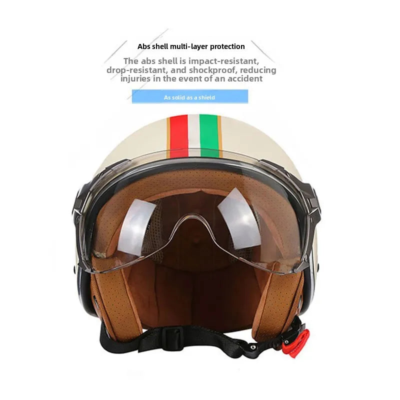 Motorcycle Helmet Retro Capacetes Moto Helmet Vintage Capacete De Moto Open Face Helmet Scooter Casco Moto DOT Certification