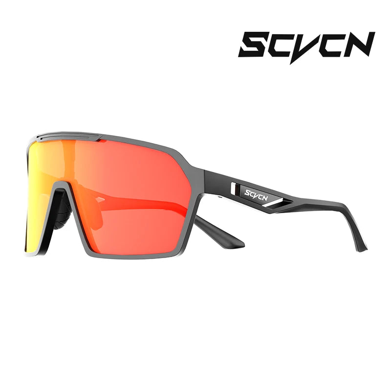 SCVCN Outdoor Cycling Sunglasses Motorcycle Riding Goggles UV400 Windproof Eyewear For Men Women Running Bicycle Glasses