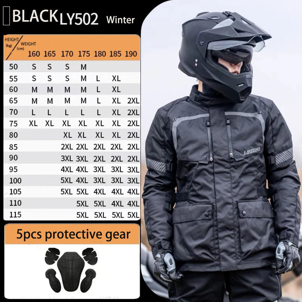 Winter Warm Motorcycle Jacket Pants Suit Waterproof Men Motorbike Riding Moto Jacket Protective Gear Armor Clothing