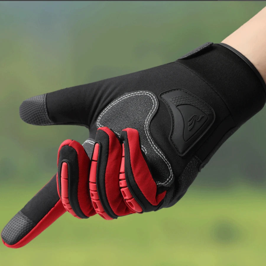Spring and autumn motorcycle gloves for men and women, touchscreen compatible, anti-slip, anti-drop, breathable, windproof and w