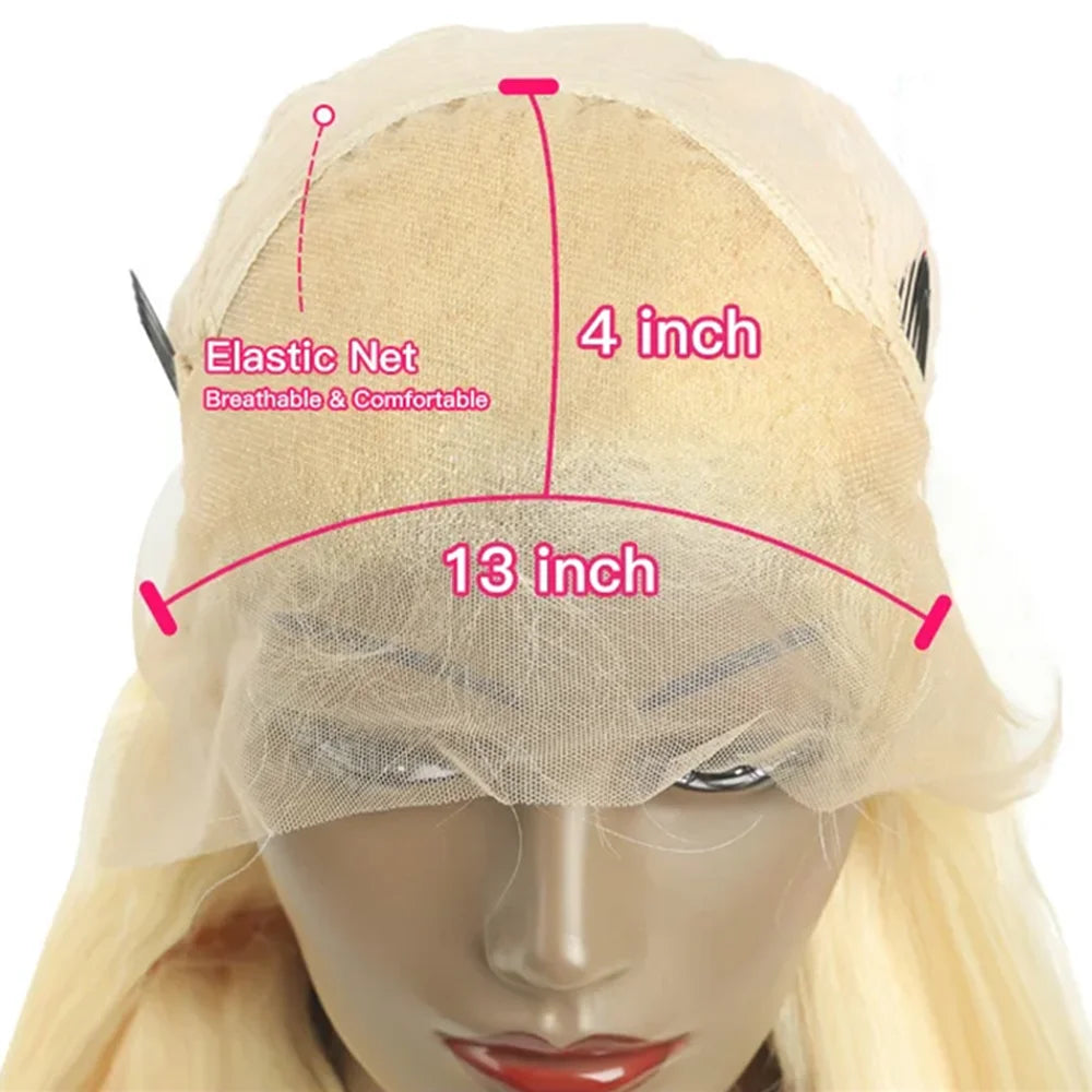 Honey Blonde Short Straight Bob Human Hair Wigs Brazilian Lace Front 613 Human Hair Wigs Pre Plucked HD Lace Wigs Remy Hair Wigs