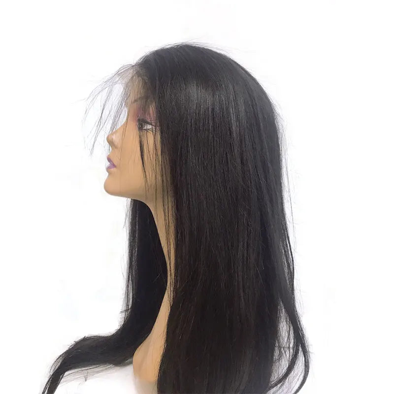 Ali Queen Hair Straight HD Transparent Lace Wig Human Hair Lace Frontal Wigs 4x4 5x5 Closure with Baby Hair Natural Color