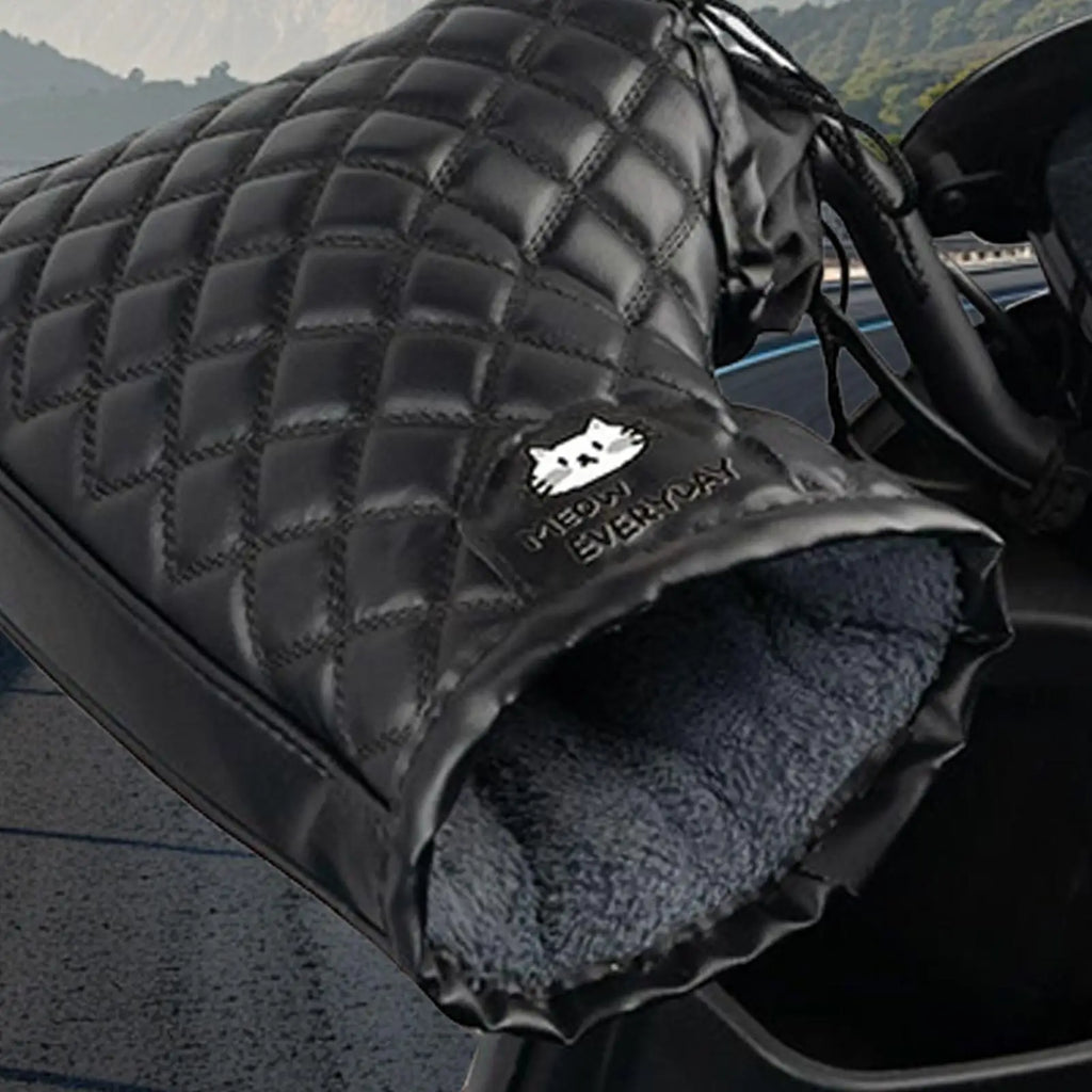 Motorcycle Handlebar Mitts Winter Waterproof Hand Muffs Windproof Handlebar Fingerless Gloves for Cold Weather Riding for Motor