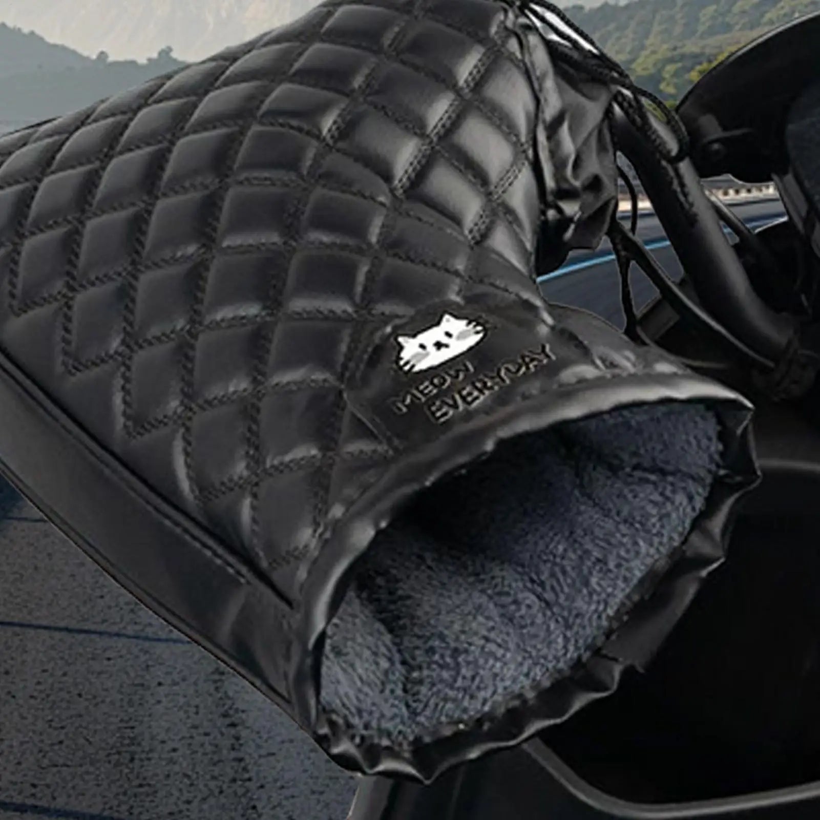 Motorcycle Handlebar Mitts Winter Waterproof Hand Muffs Windproof Handlebar Fingerless Gloves for Cold Weather Riding for Motor