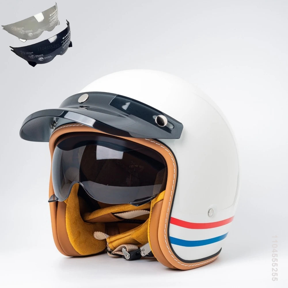 Motorcycle Helmet Open Face Helmet for Men Women Capacete De Moto ABS Material Motorcycle Equipments DOT Certification