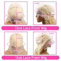 13x4 13x6 Full Frontal Lace 613 Blonde Colored Straight Human Hair Wigs Lace Front Wigs For Women 34 36 Inch