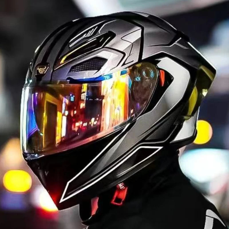 DOT Big Head Full Face Motorcycle Helmet Motocross Racing Helmets Moto Adult Motorbike Street Touring Riding For LVCOOL P7