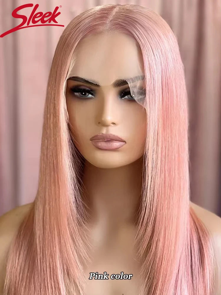 Sleek Blonde 30 Straight Lace Front Wigs 13x6x1 Lace Part Human Hair Wig For Women Transparent Lace Highlight Colored Remy Hair